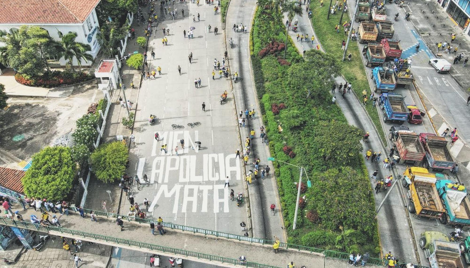 Pintada Cali Colombia Paro Nacional
